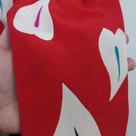 Wrap Dress  ORLEON DE PARIS Vintage Women Shoulder Padded Multicolor Size 7 - Picture 9 of 16